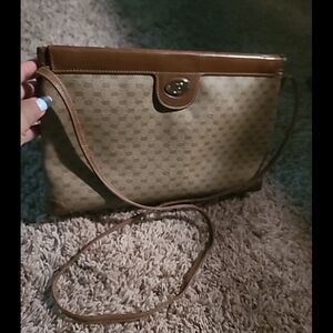 Vintage GG Gucci Brown  Crossbody Bag